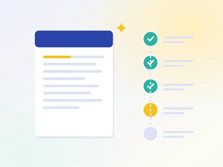 Document et étapes validées une à une